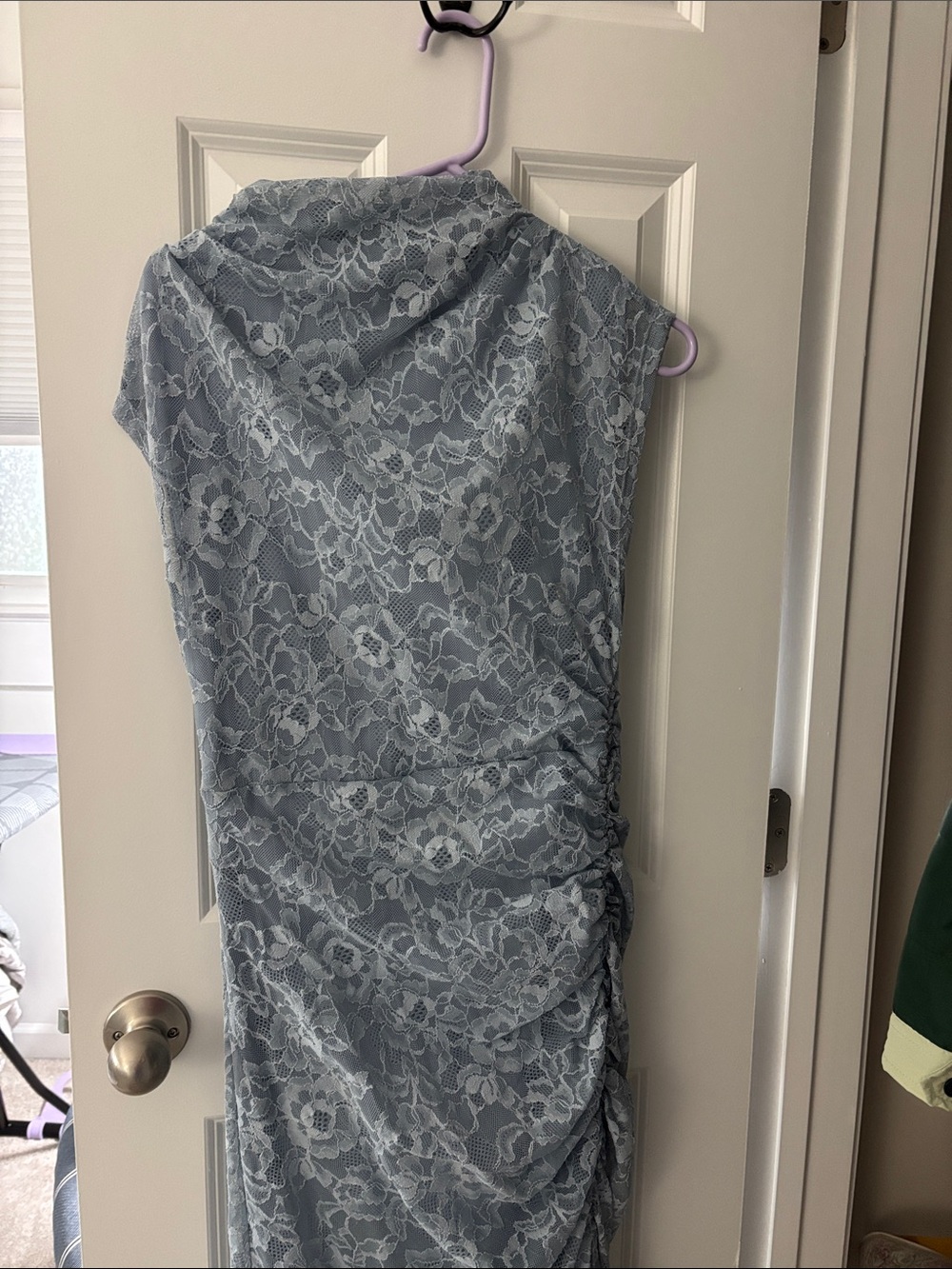 Anthropologie Lace Maxi Dress in Light Blue